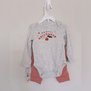 Carters My First Halloween 2 Piece Set Baby Size 0-3 Months